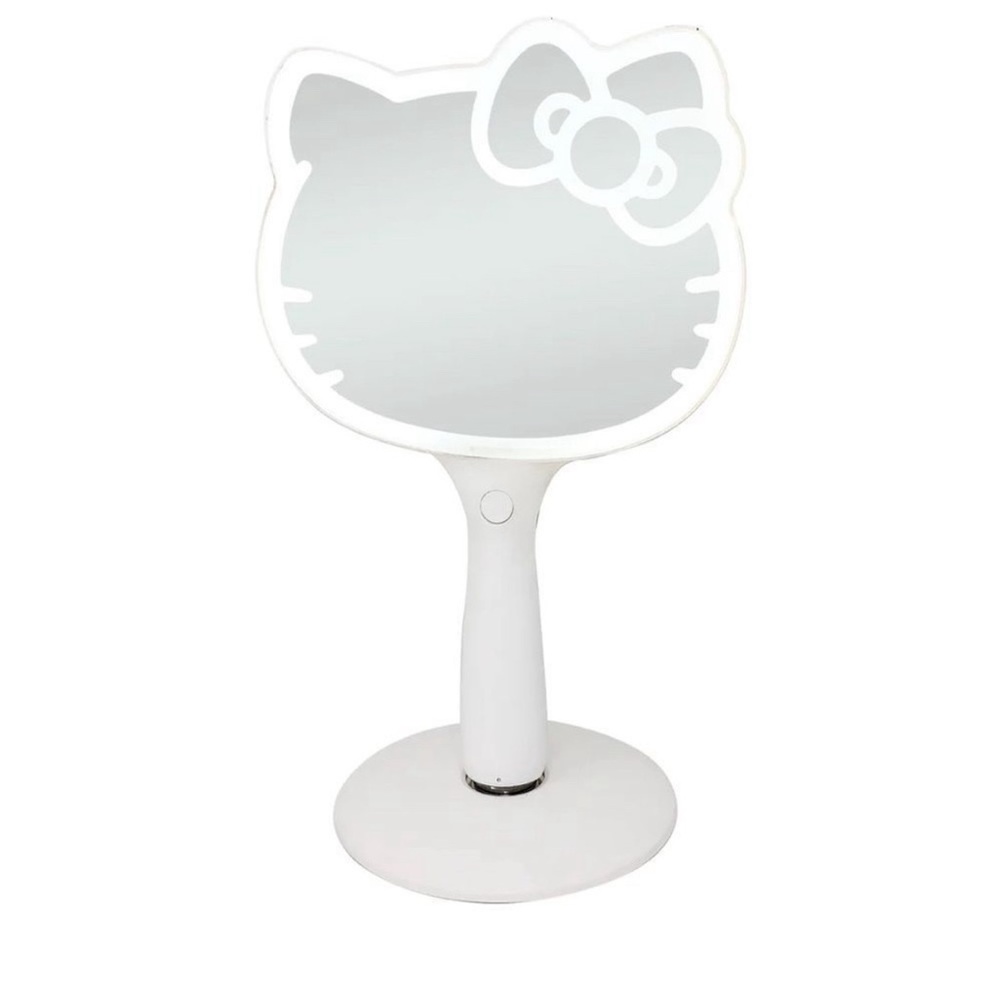 Portable Hello kitty hand mirror with led lights
